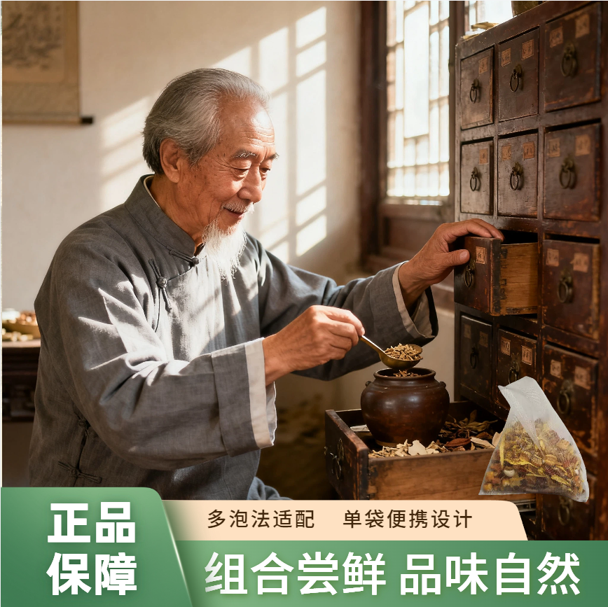 拍一发二-5【①号茶】栀子茯苓+芡实+红枣+枸杞+薏米仁+菊花+甘草 