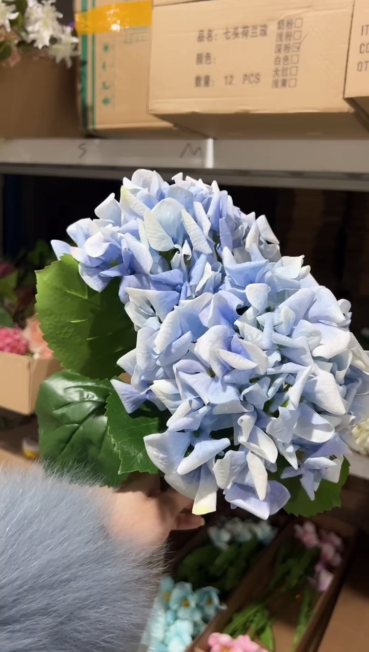 2枝蓝色手感保湿绣球