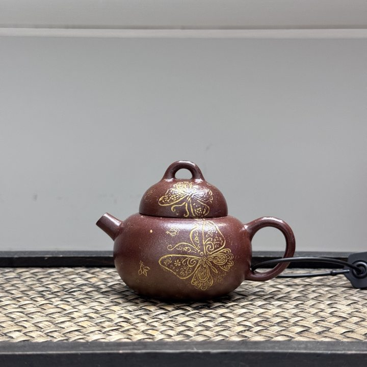 【古月壶来】YW857红木柴烧“蝴蝶”文旦120cc