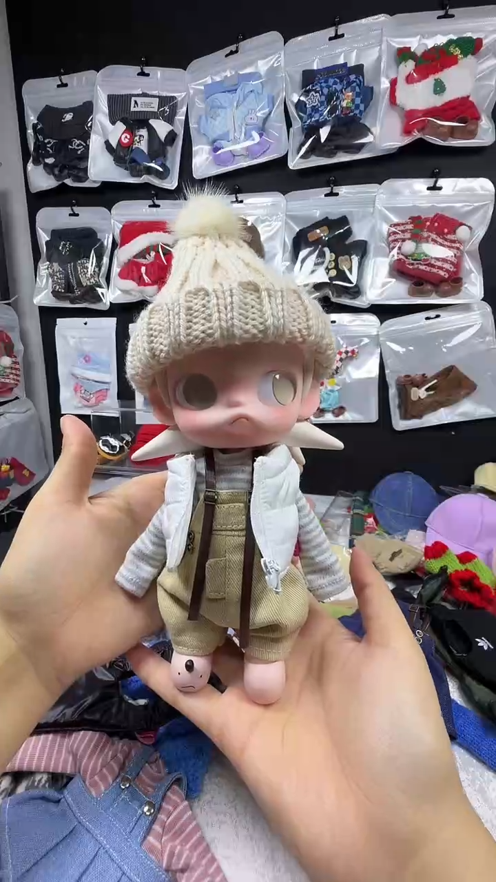 1/8可动人偶娃衣（帽子+上衣+外套马甲+背带裤）