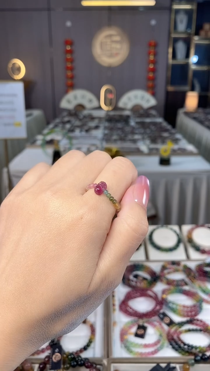 未镶嵌老矿碧玺戒指碧玺hon多样性发一条