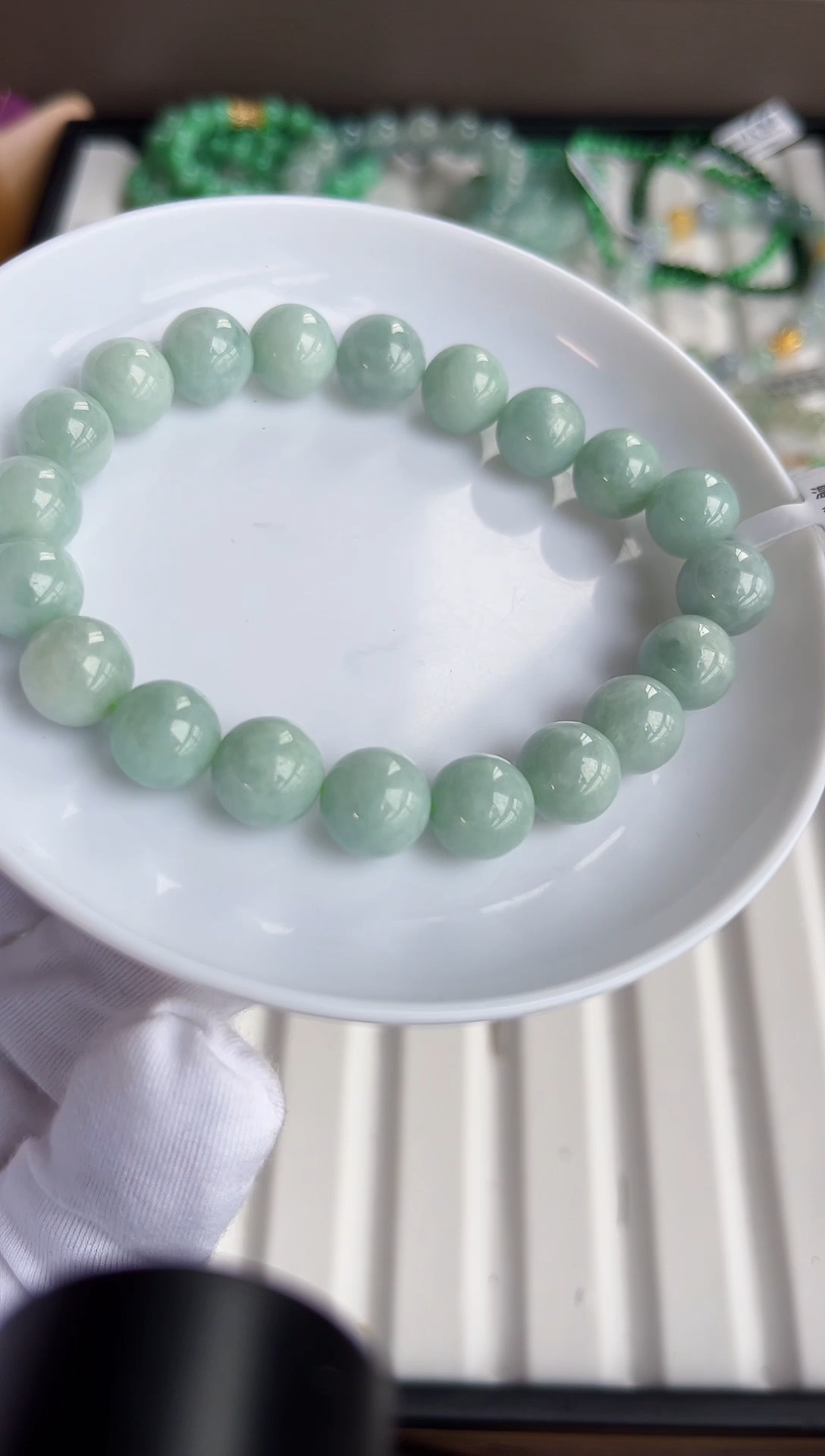 散珠翡翠翡翠手串卡10  有瑕疵