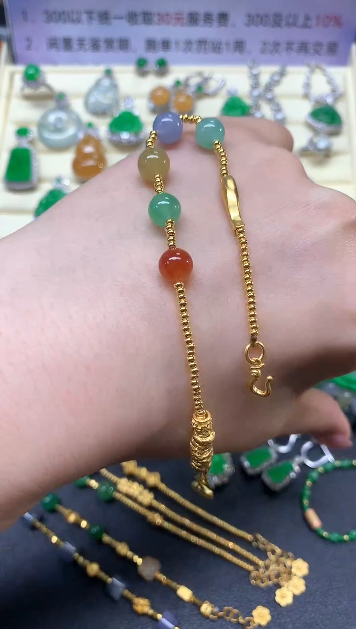 【闪购商品】翡翠手链未镶嵌手链|12500+1250