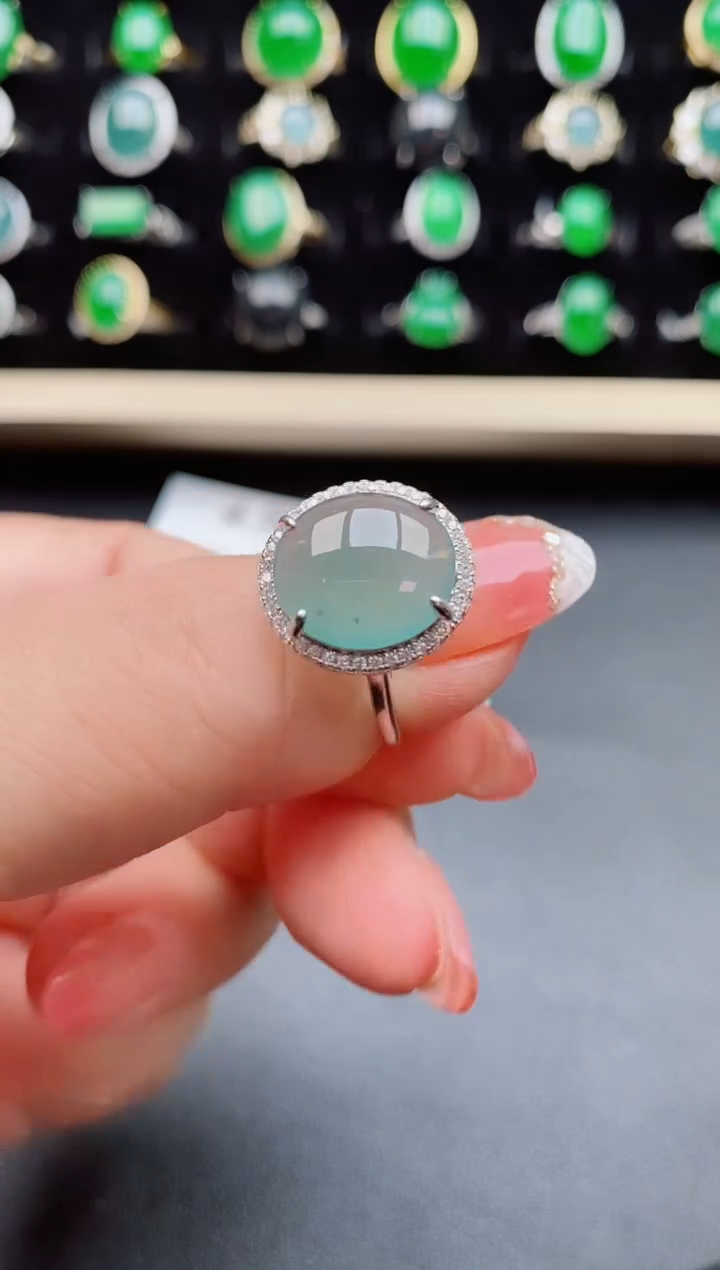 【闪购商品】翡翠戒指银S925镶嵌21212