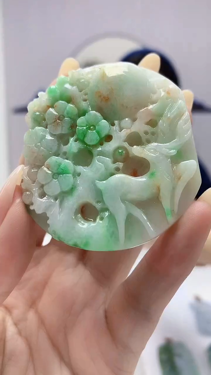 【闪购商品】定制翡翠未镶嵌0405DD-毛货挂件9