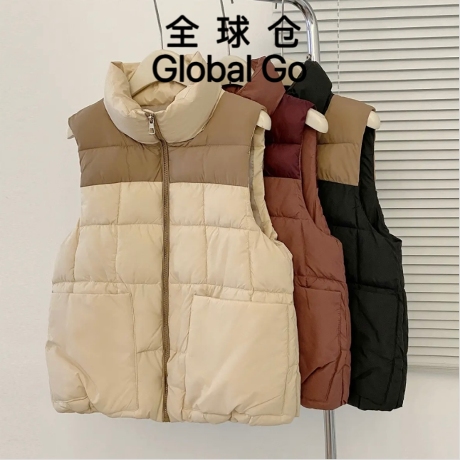 原10000【全球仓Global Go】大码胖mm2025秋冬棉服马甲女8810