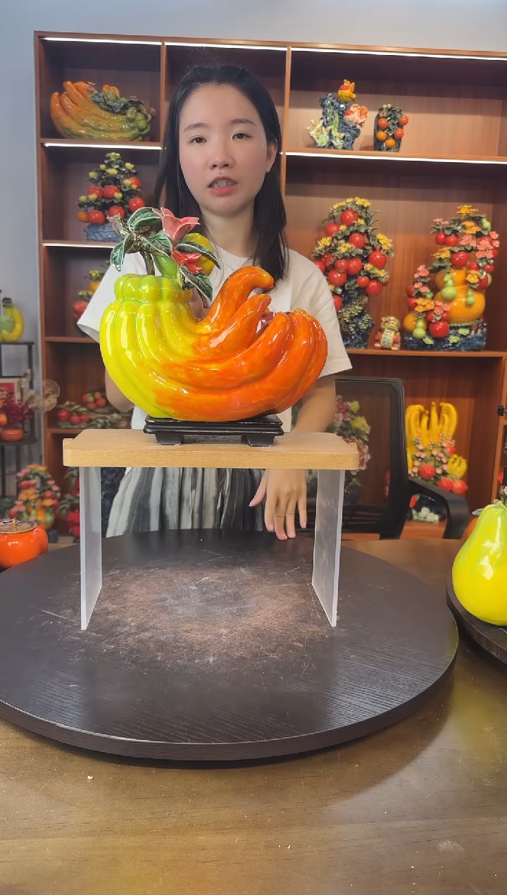 陶瓷得心应手佛手摆件
