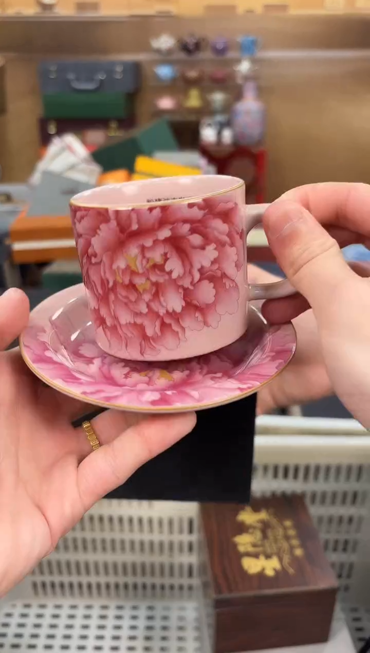 【闪购商品】粉牡丹咖啡杯链接已开 拼拼手速！！！