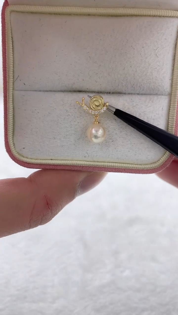 【闪购商品】海水珍珠吊坠(不含链)银S925镶嵌海水珍珠吊坠