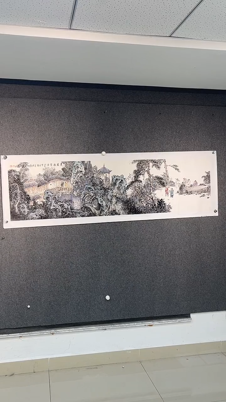 国画沈秋根老师六尺对开