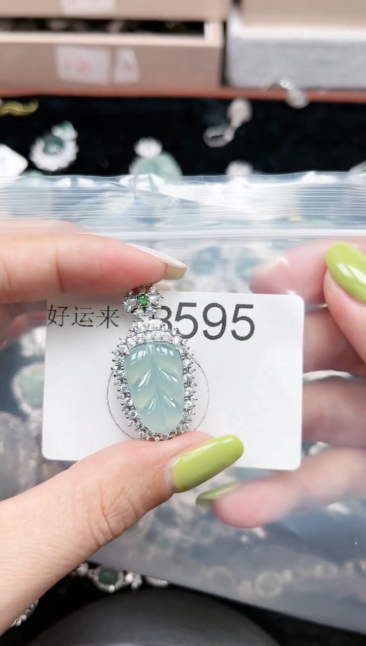 【闪购商品】翡翠颈饰未镶嵌赠皮绳595