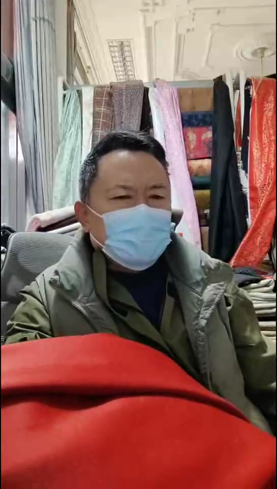 朱酒红色纯色双面布料