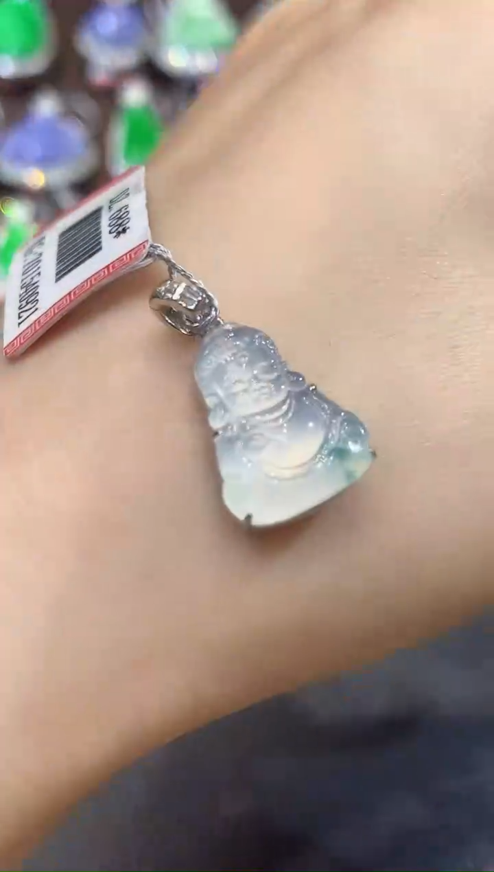 吊坠(不含链)18K金镶嵌翡翠A16