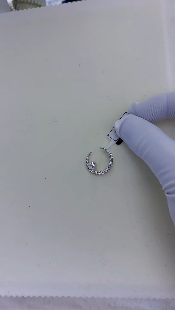 银S925镶嵌饰品海水珍珠设计款吊坠