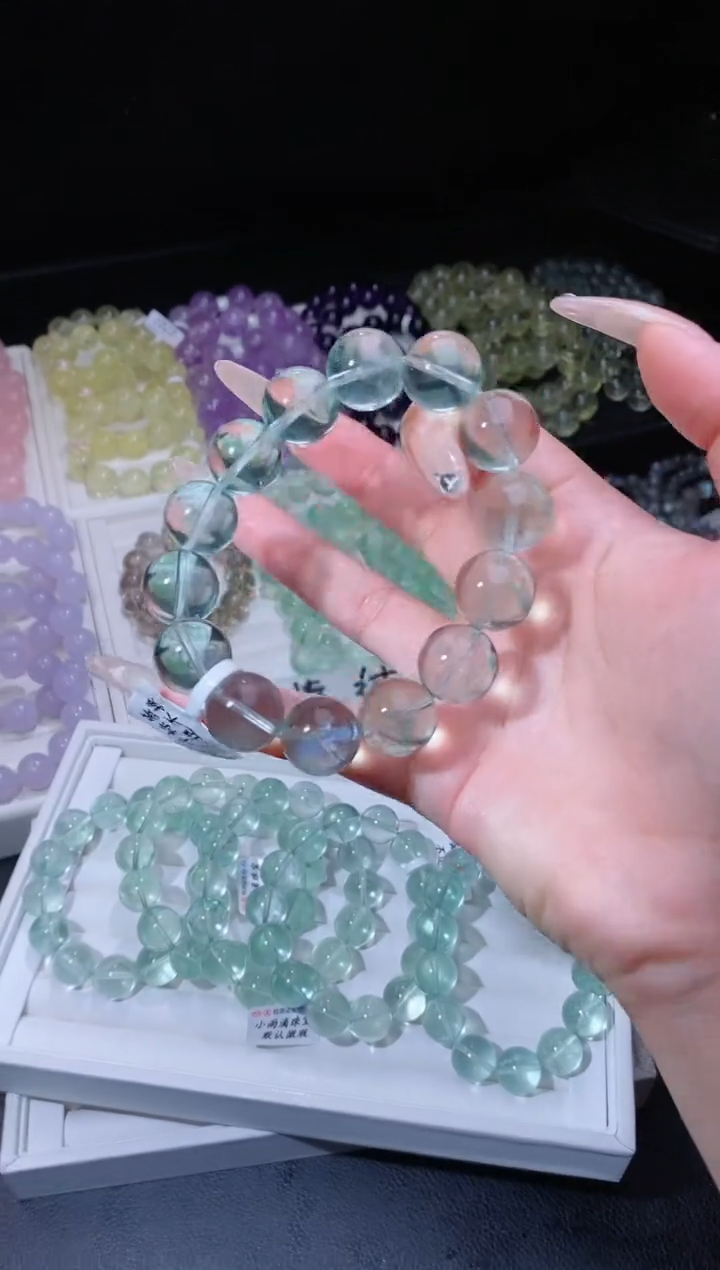 手链未镶嵌萤石722.8绿萤石手串 多样性发其一 微色差