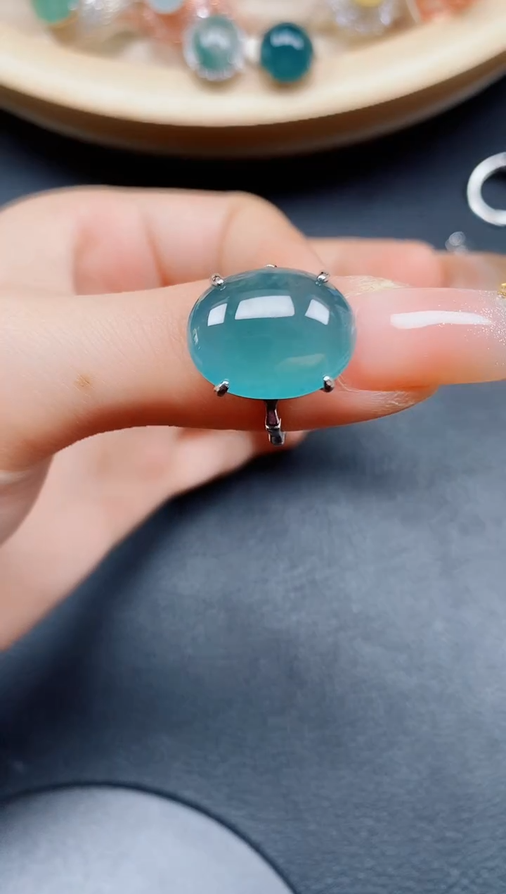 【闪购商品】翡翠戒指银S925镶嵌翡翠