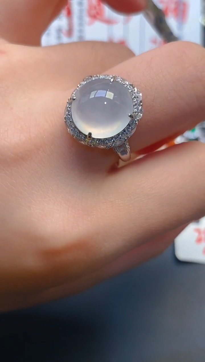 【闪购商品】翡翠耳饰银S925镶嵌天然A货翡翠1