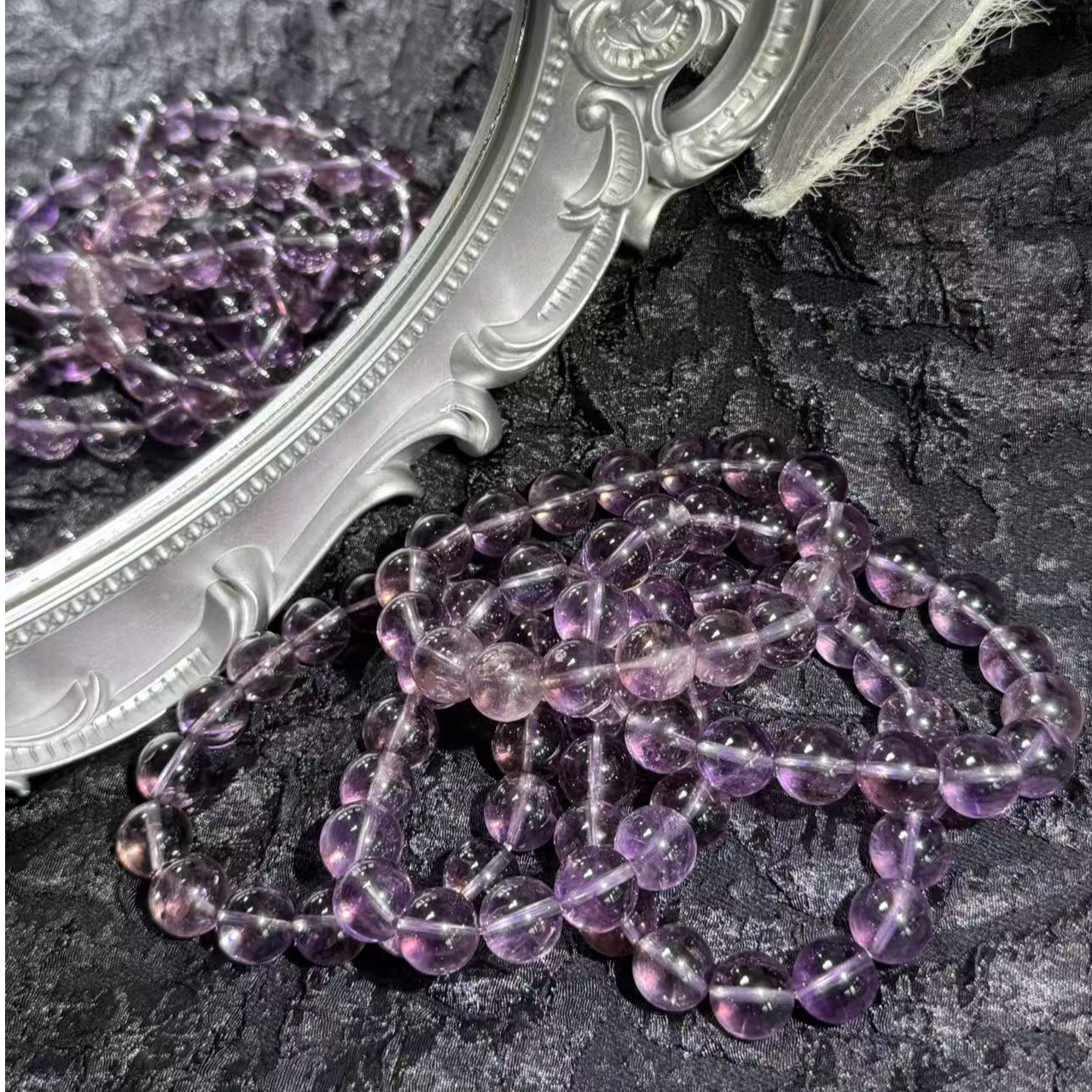 ZB天然玻利维亚紫水晶素串手链——多样性发其一