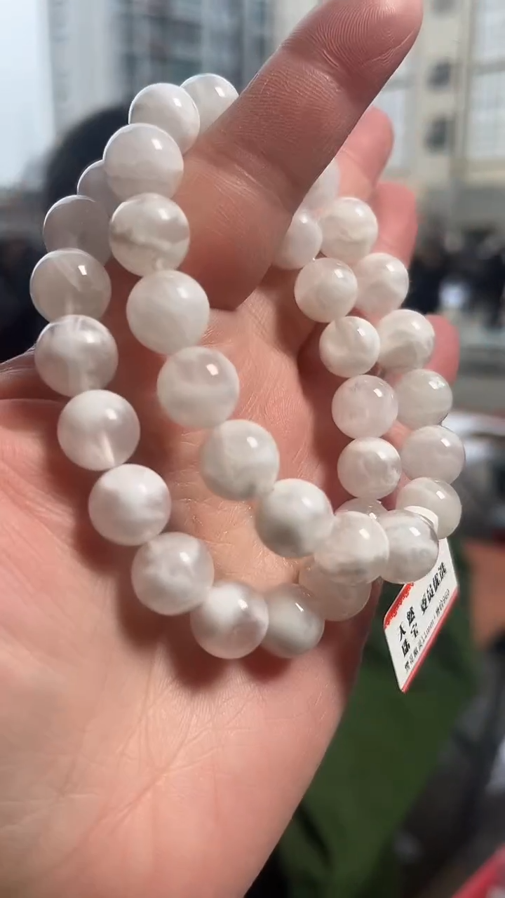 【闪购商品】水晶手链未镶嵌天然雪花幽灵手串多样性发一11mm