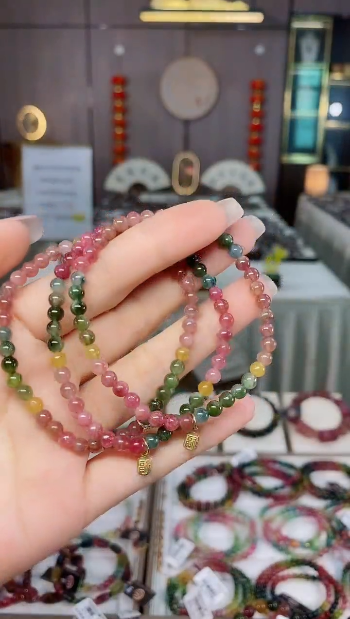 碧玺单圈手串未镶嵌碧玺（多样性发一条）hon