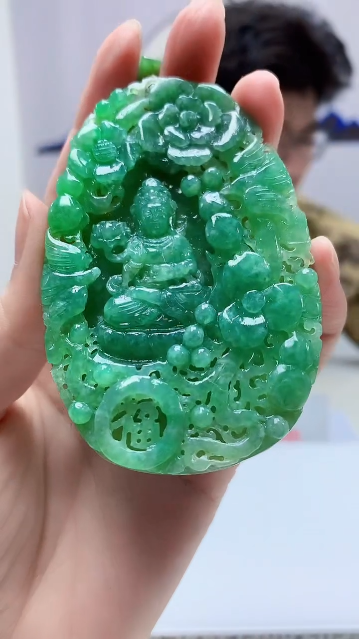 【闪购商品】定制翡翠未镶嵌4688zm-毛货挂件人物425
