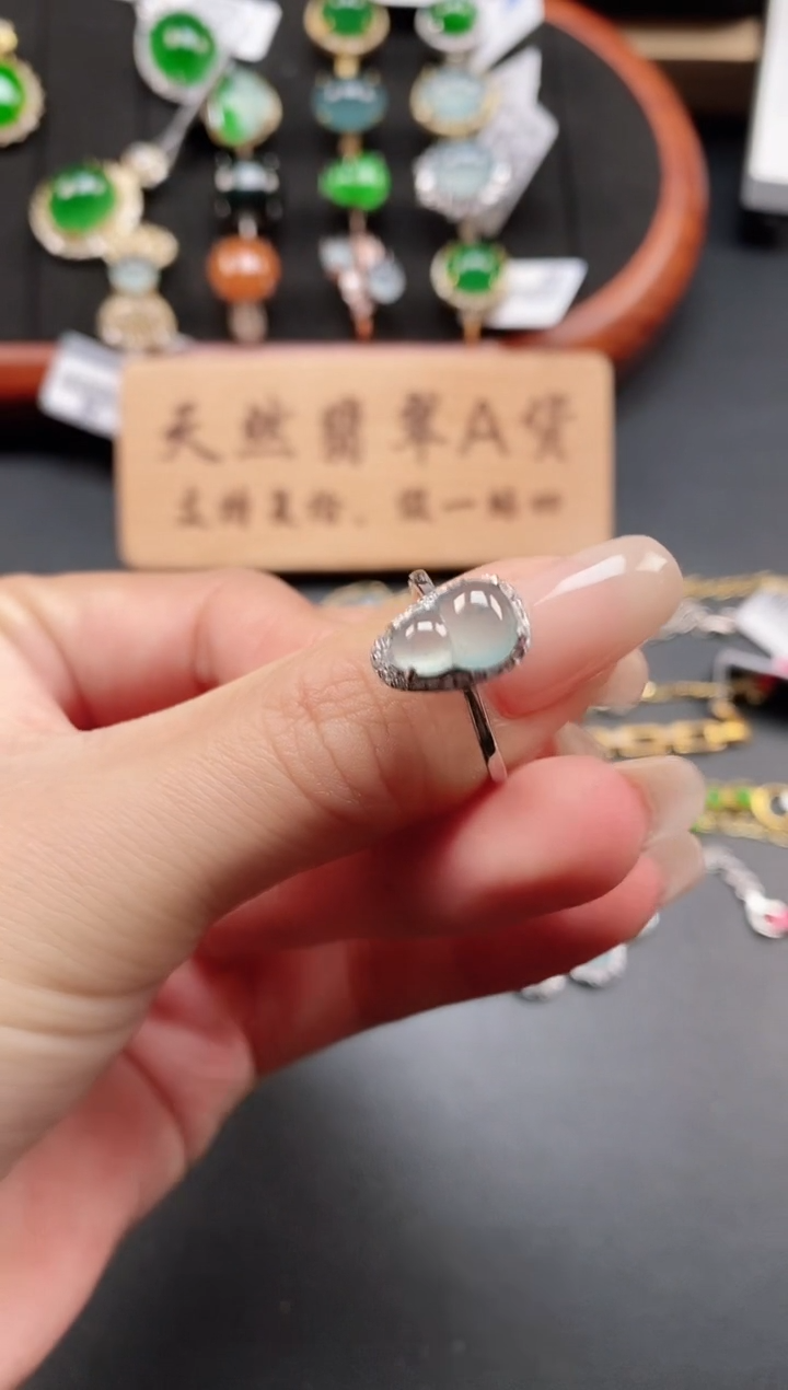 银S925镶嵌戒指翡翠11111