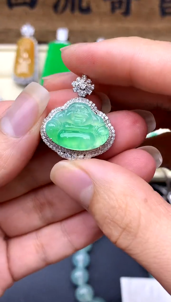 【闪购商品】翡翠颈饰18K金镶嵌351-中国好珍宝