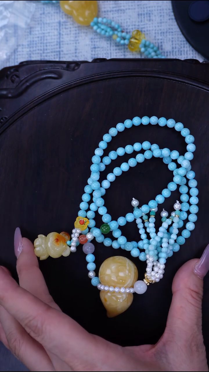 蜜蜡颈饰未镶嵌12.27日 多样性发一