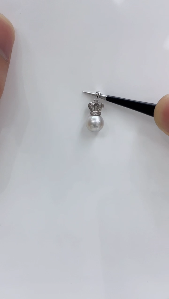 【闪购商品】海水珍珠吊坠(不含链)银S925镶嵌海水珍珠吊坠