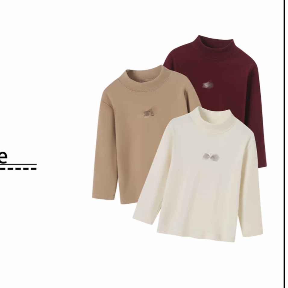 【非主图】女士磨毛中领抗静电打底衫（图案不挑，介意勿拍！）