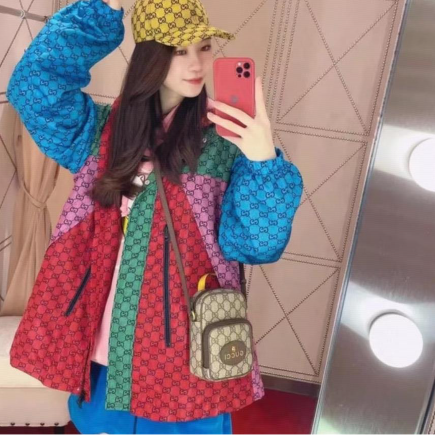 全新未使用 GUCCI/古驰 尼龙兜帽夹克  多色/38