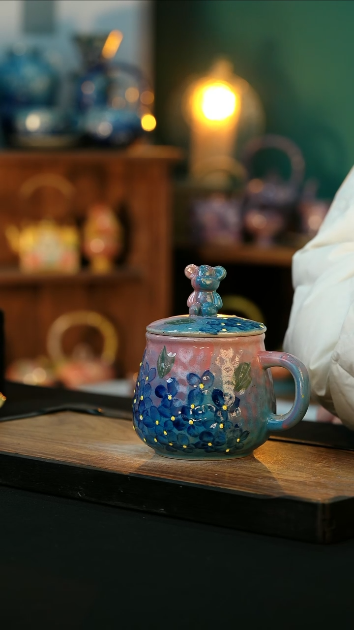 【闪购商品】杯手绘心瓷陶瓷浮力