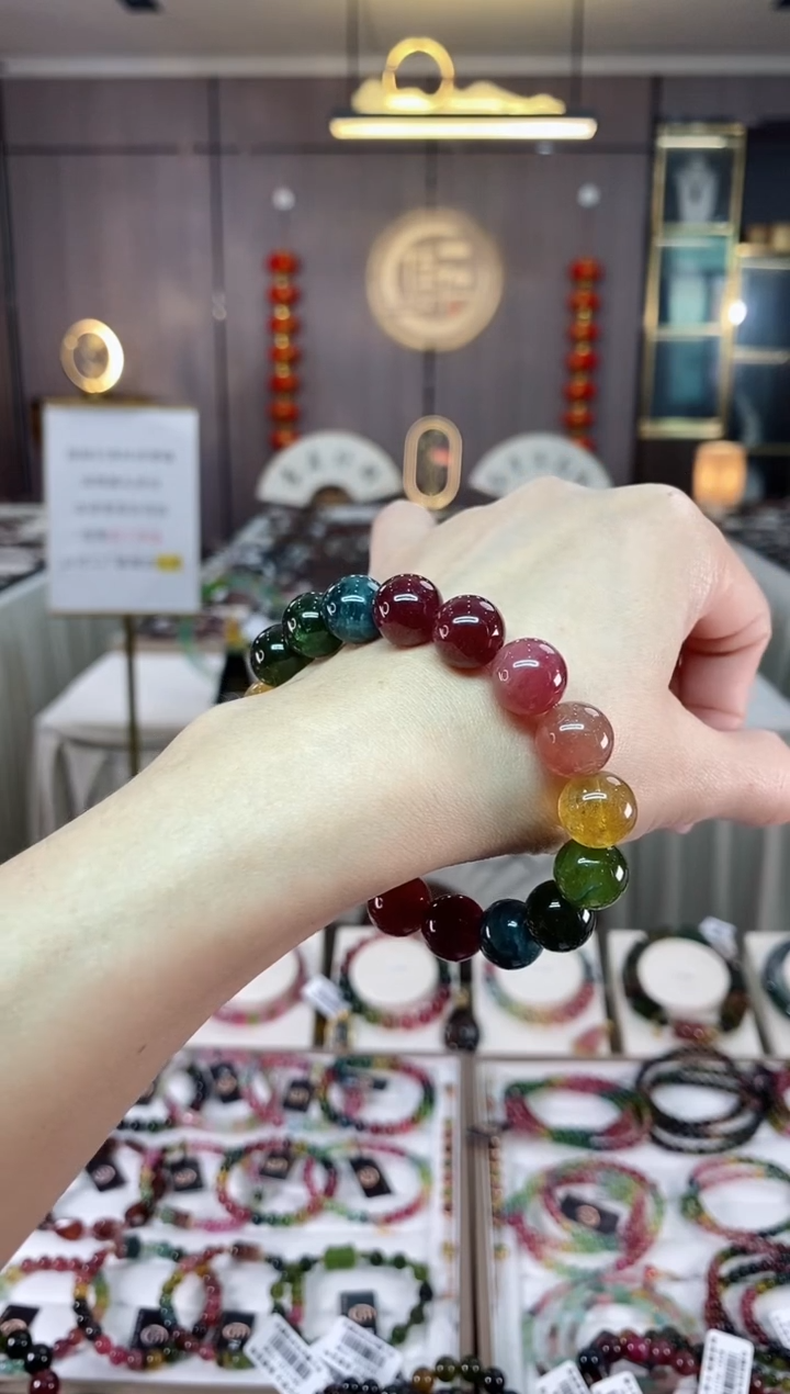 【闪购商品】碧玺单圈手串11mm+未镶嵌（多样性发一条）hon