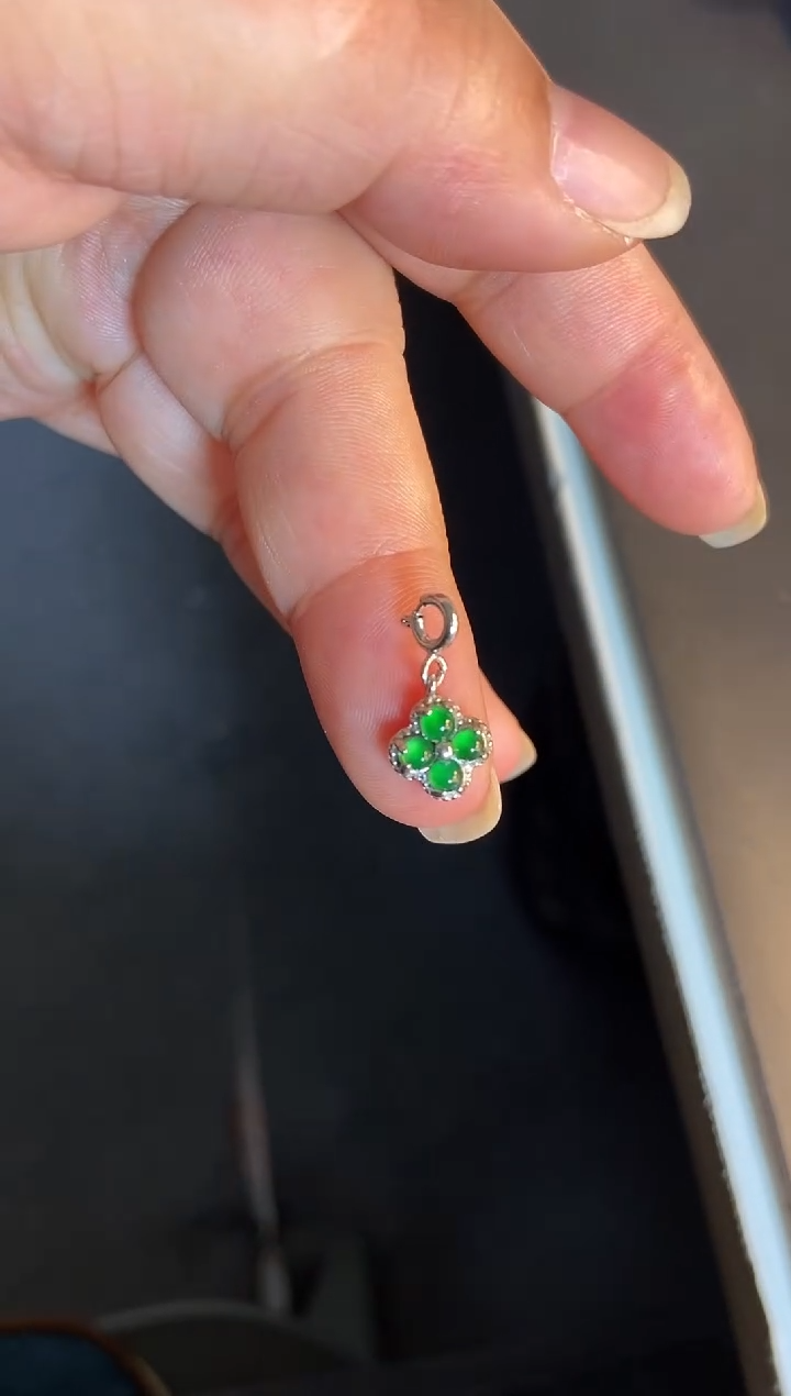 吊坠(不含链)银S925镶嵌翡翠1