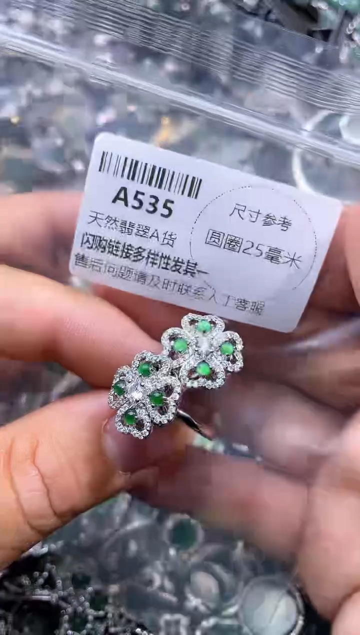 【闪购商品】翡翠颈饰未镶嵌A535戒指 多样性发其一