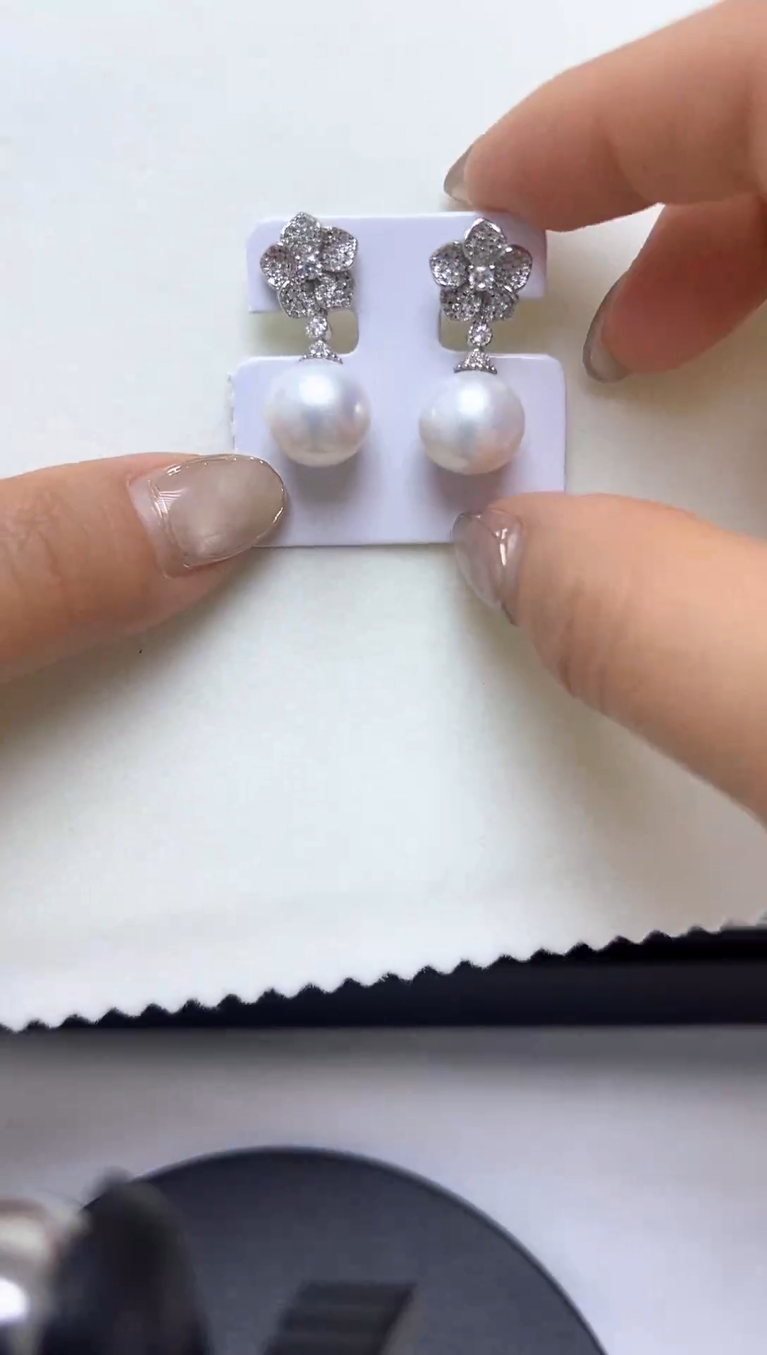 【闪购商品】淡水珍珠耳饰银S925镶嵌12mm爱迪生