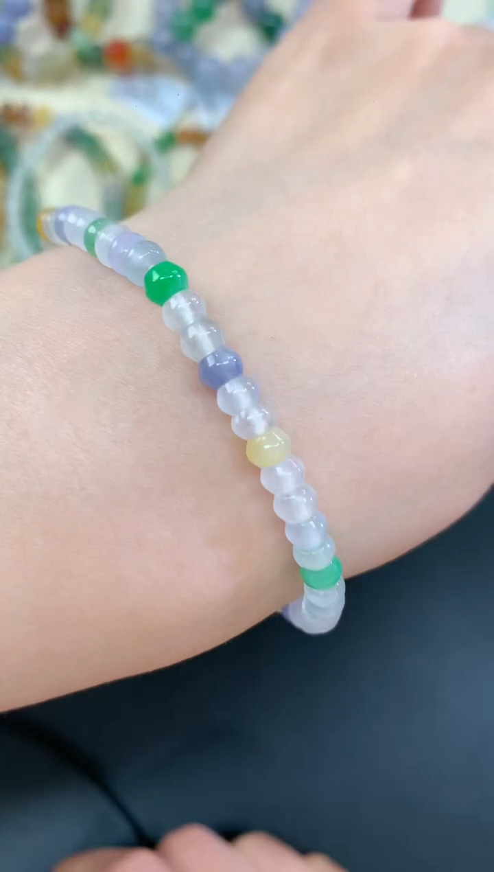 【闪购商品】翡翠手串18K金镶嵌A601|1680