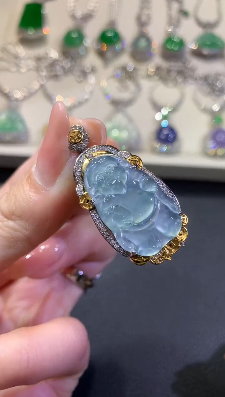 【闪购商品】翡翠吊坠(不含链)银S925镶嵌5-米爷（多样性发货一件