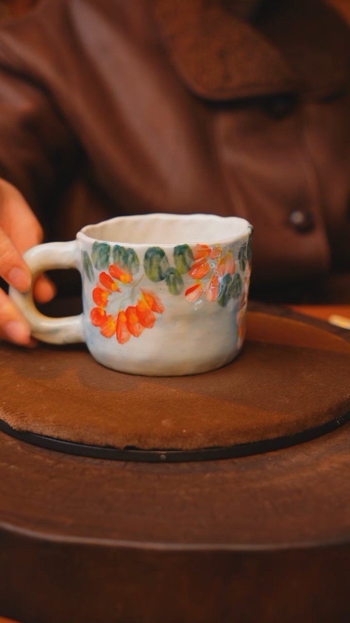 【闪购商品】瓷片景德镇手绘瓷器高温釉下彩---