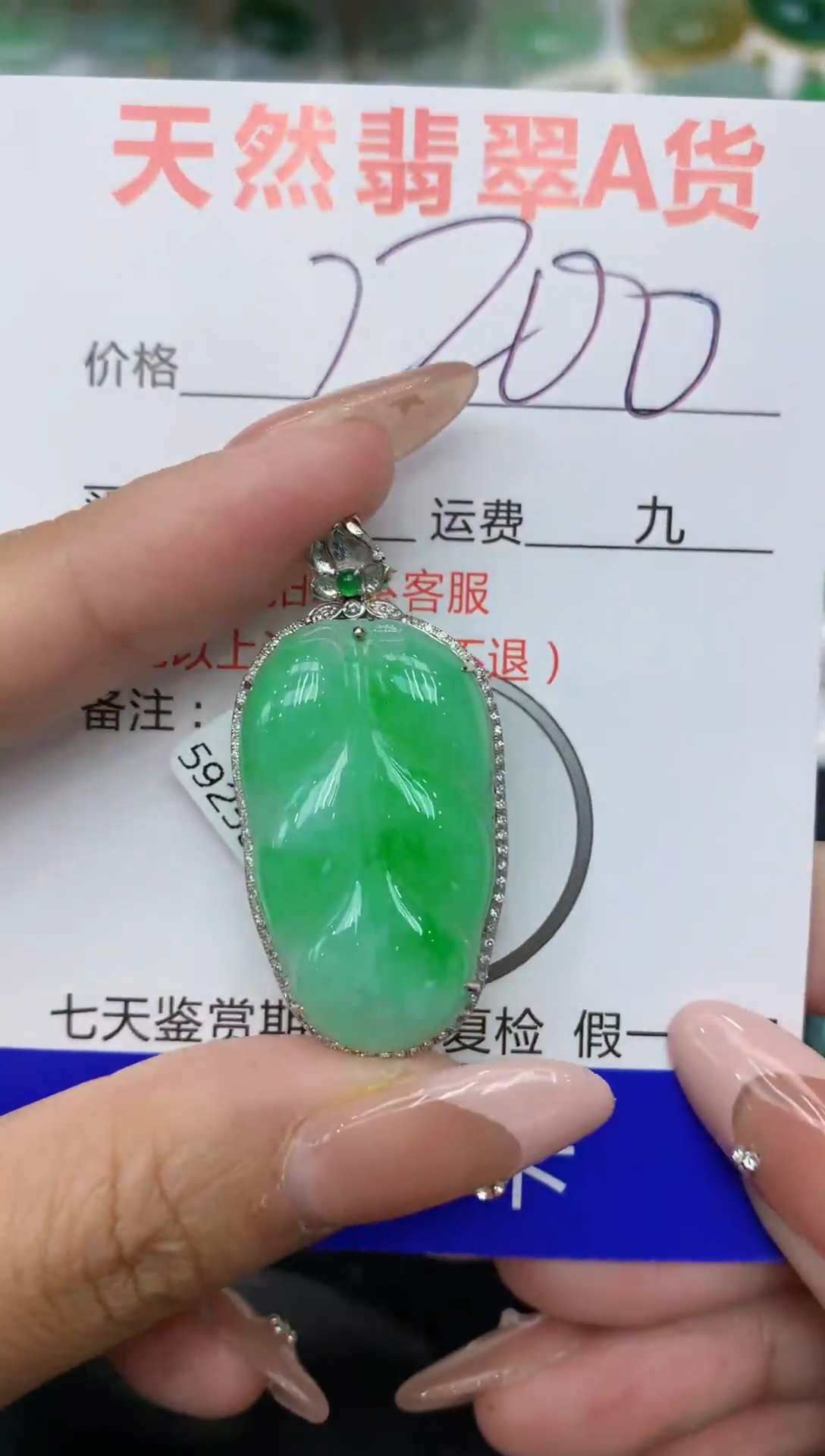 【闪购商品】翡翠颈饰18K金镶嵌111111111