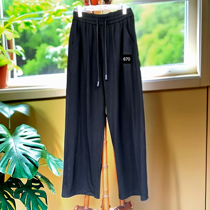 学生夏季薄款百搭新品潮品直筒宽松休闲针织裤脚抽绳卫裤