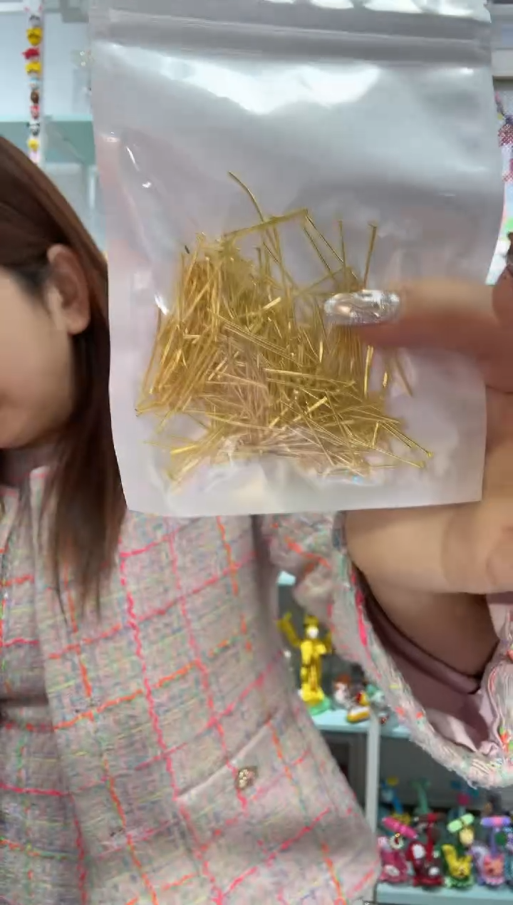 玻璃2651金色三公分T字针200个