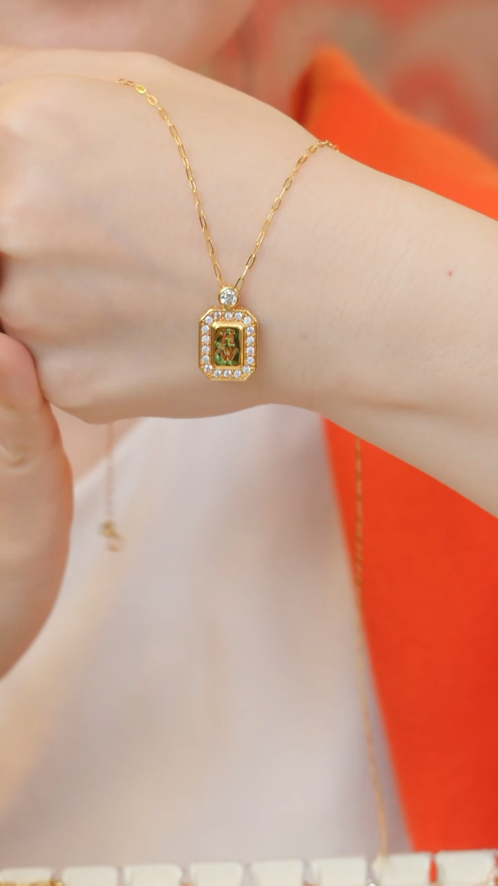 【闪购商品】贝壳（贝母）项链18K金镶嵌hw