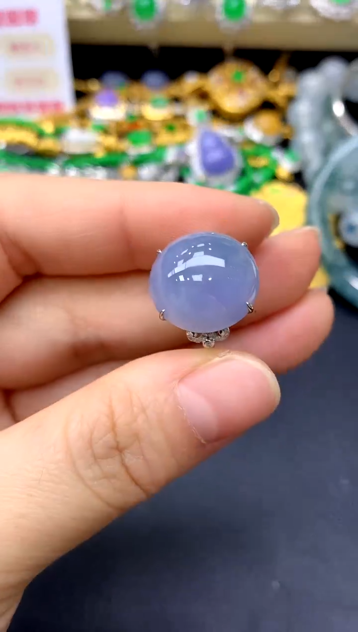 18K金镶嵌戒指翡翠298-中国好珍宝