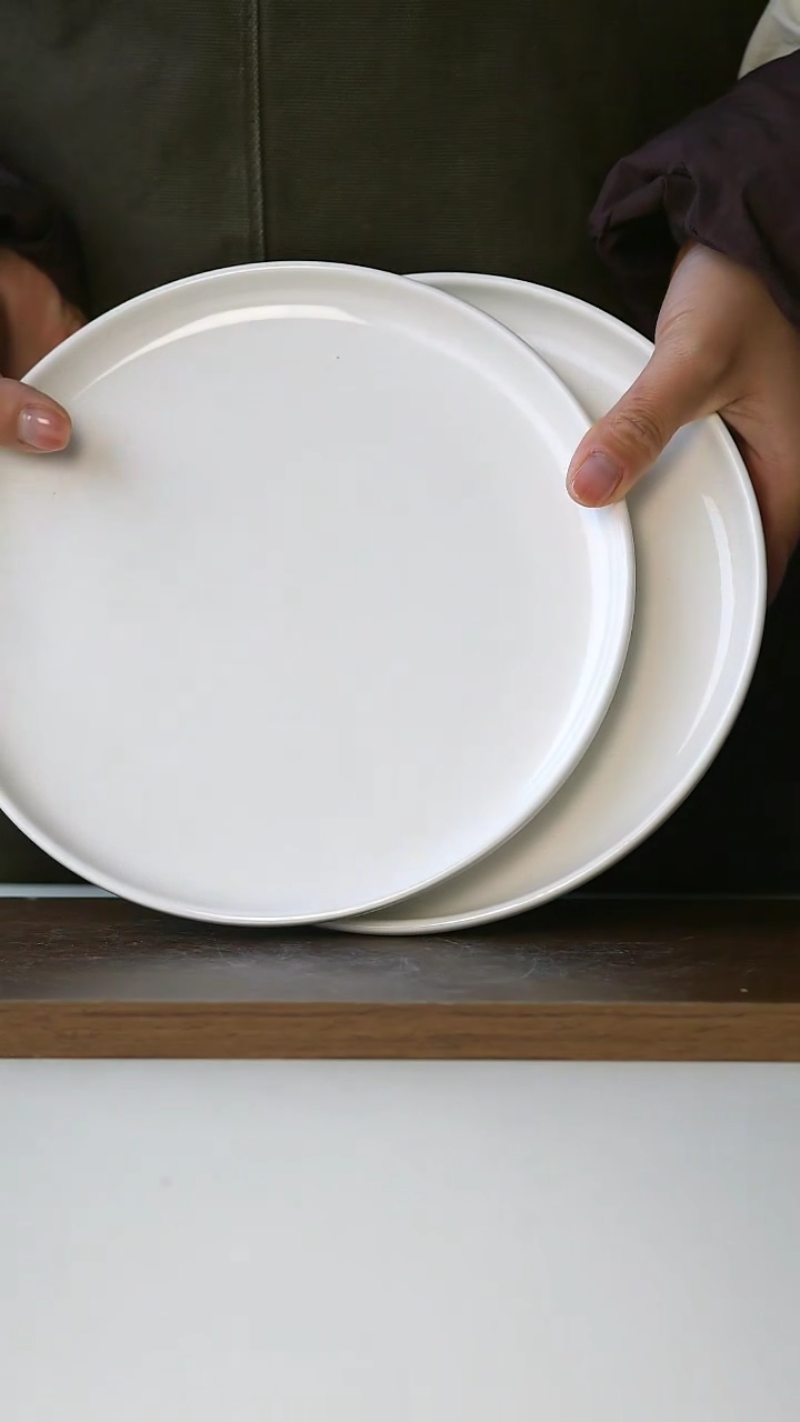 【闪购商品】陶瓷福利极简早餐盘2只装@4-2@