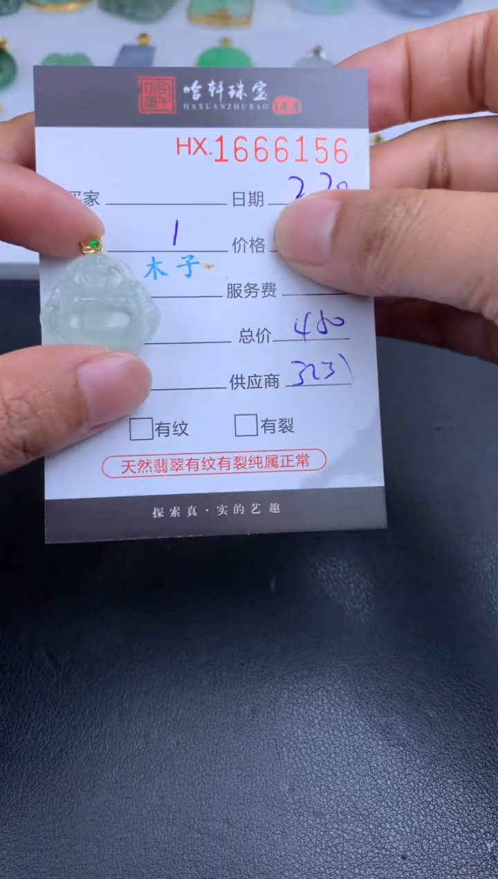 【闪购商品】翡翠挂件未镶嵌哈轩 挂件1