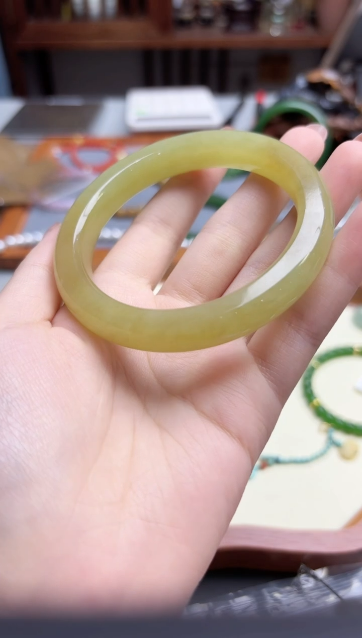 未镶嵌手镯和田玉和田玉手镯57#QC