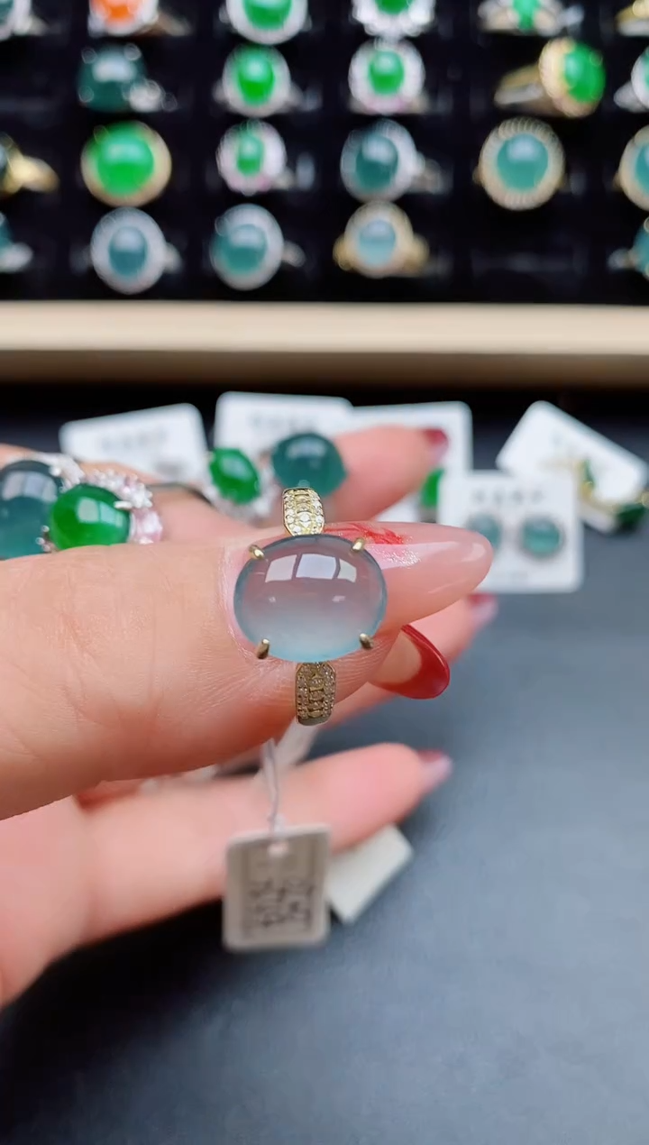 【闪购商品】翡翠戒指银S925镶嵌80550