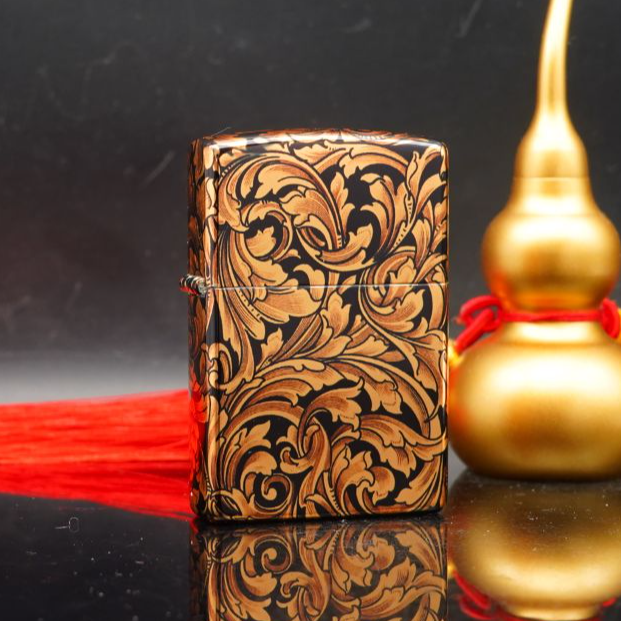 ZIPPO/之宝打火机XF 常规烫印富贵金唐草 DY9902DK