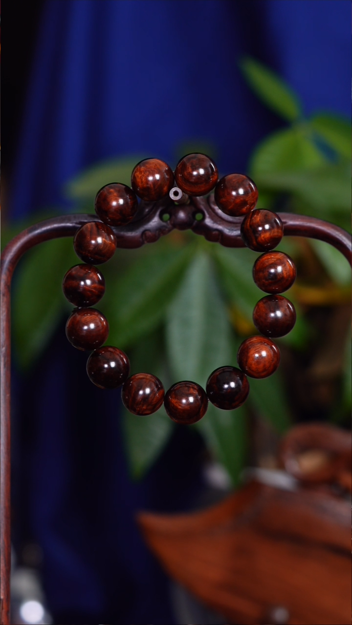 手串/手链黄花梨/降香黄檀老料铁紫油梨水波瘤疤1.5